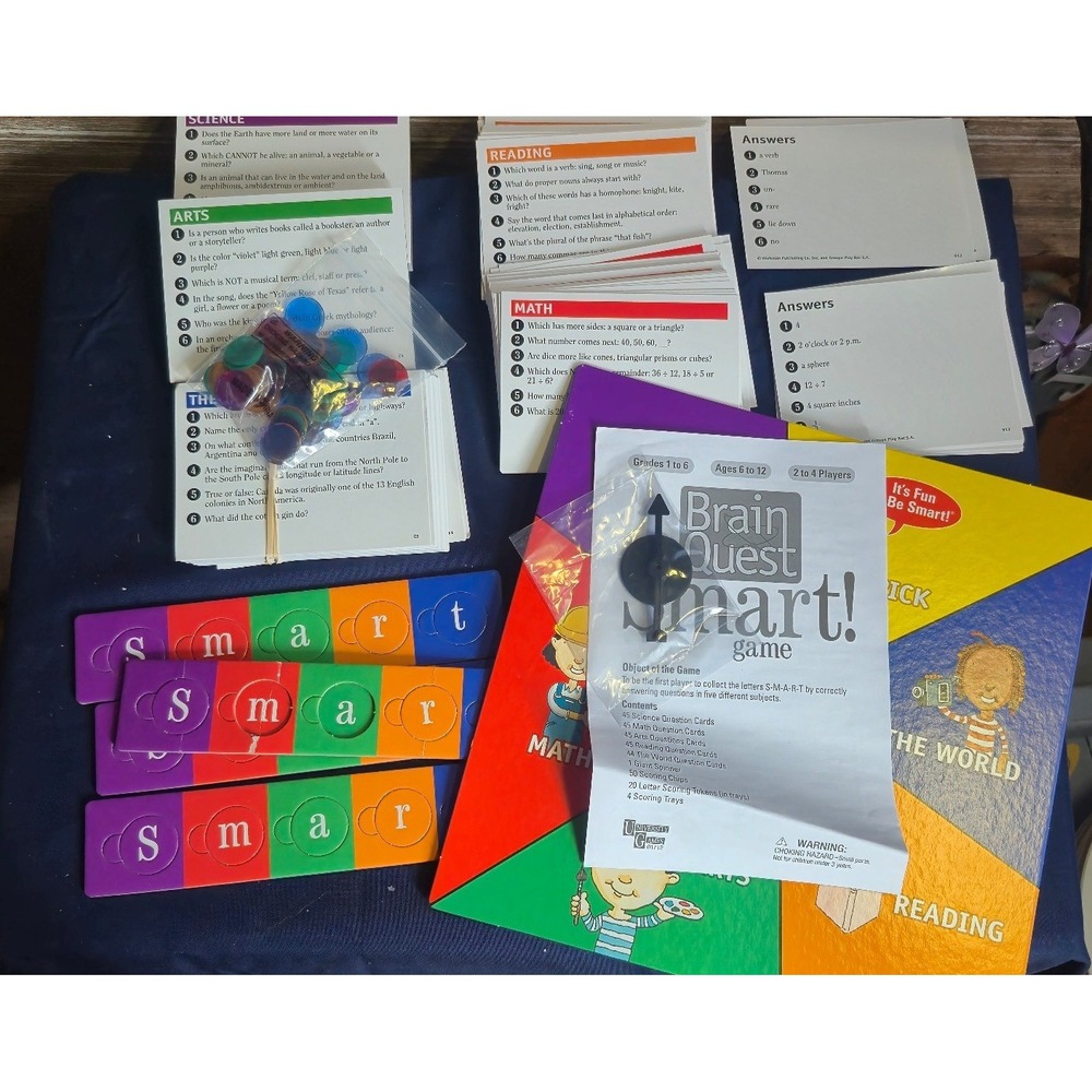 Brain Quest Smart‎ Game University Games Grades 1-6 Educational Trivia 01712